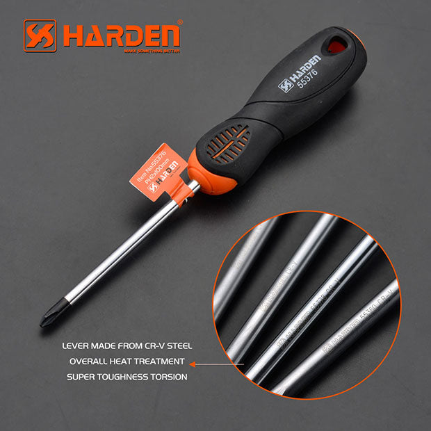 Harden Pro Screwdriver with Soft Handle
 PH2X100mm