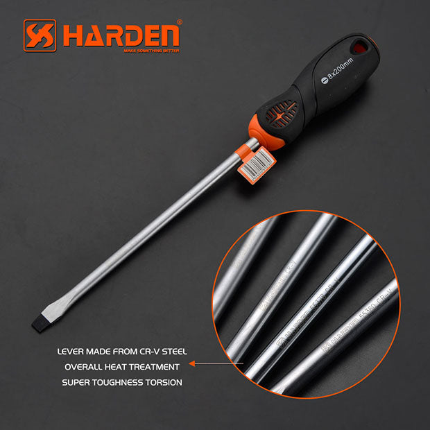 Harden Pro Screwdriver with Soft Handle
 8x200mm