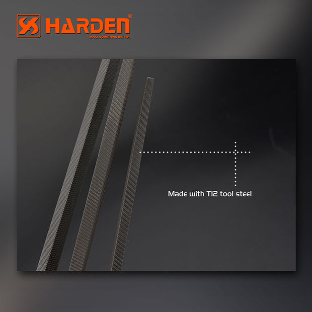 Harden Square bastard mill file with soft handle 10"