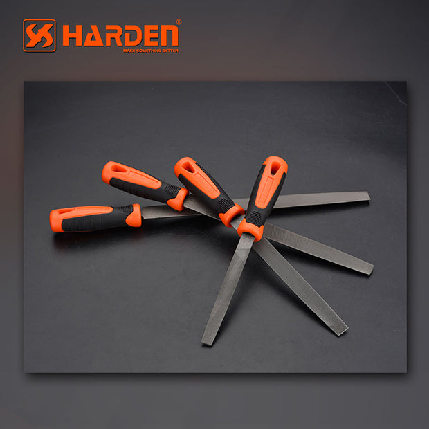 Harden Half round 2nd Cut file with soft handle 6"