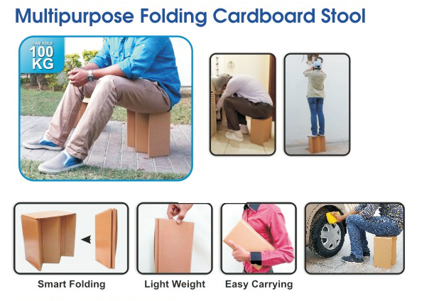 Histar Multipurpose Folding Cardboard Stool
