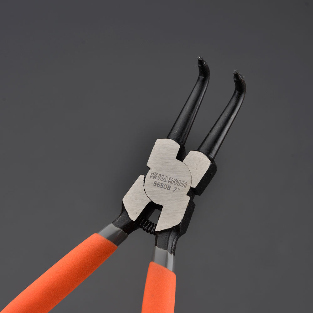 Harden Circlip Plier Internal Bent Jaw Size 7"