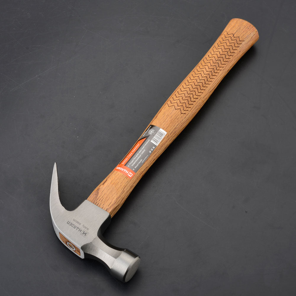 Harden Claw Hammer with Oak Wood 0.50kg/16oz