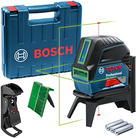 Bosch Combi Laser, 15M, 2-lines 2-points, Green-line, GCL2-15G+RM1