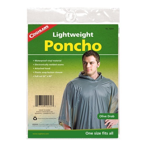 Olive Drab Lightweight Poncho