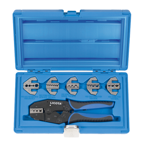 LICOTA MADE IN TAIWAN 6-in-1 CRIMPING TOOL KIT BLOW CASE