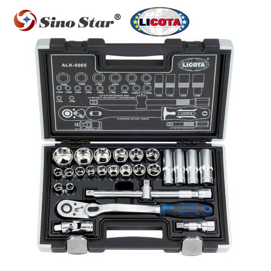 LICOTA MADE IN TAIWAN 26PCS 1/2" DR. FLANK SOCKET SET BLOW CASE 10-32mm