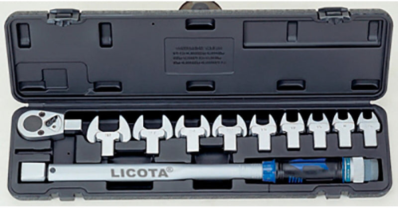 LICOTA MADE IN TAIWAN 11PCS CHANGEABLE MICROMETER TORQUE WRENCH SET