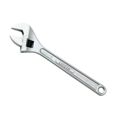 LICOTA MADE IN TAIWAN 15" ADJUSTABLE ANGLE WRENCH SILVER MAT FINISH