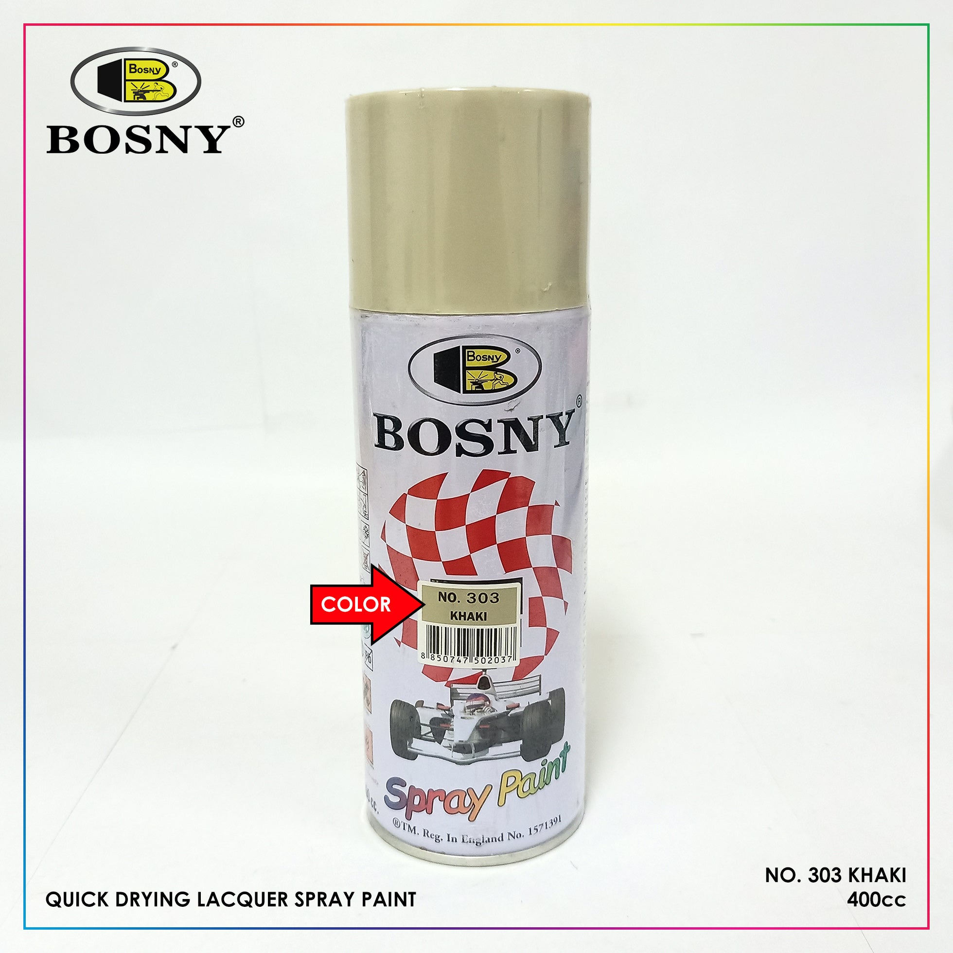 BOSNY SPRAY PAINT KHAKI NO. 303