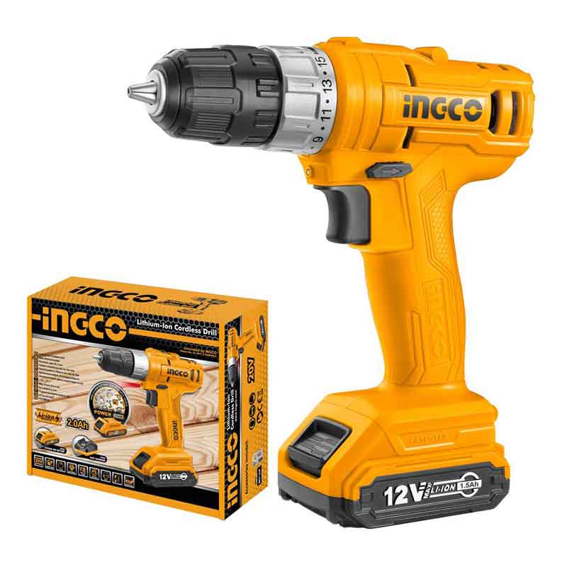 Ingco Li-ion cordless drill 12V CDLI1211