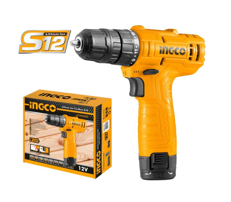 Ingco Lithium-Ion cordless drill 12V CDLI1241