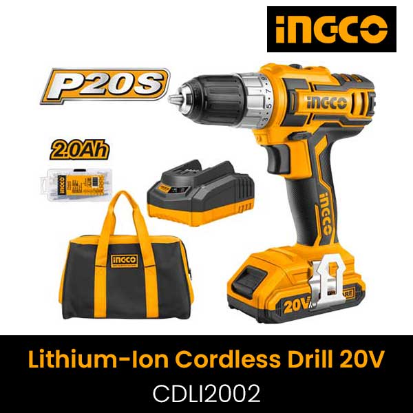 Ingco Lithium-Ion cordless drill 20V CDLI2002