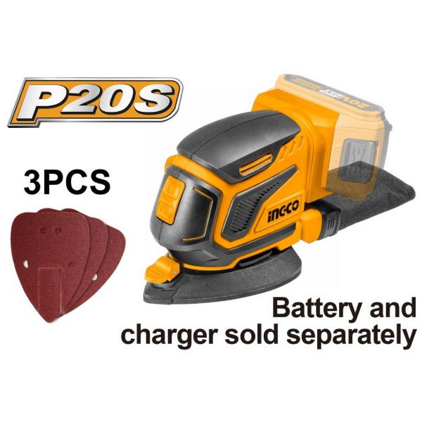 Ingco Lithium-Ion palm sander 20V CDSLI2051