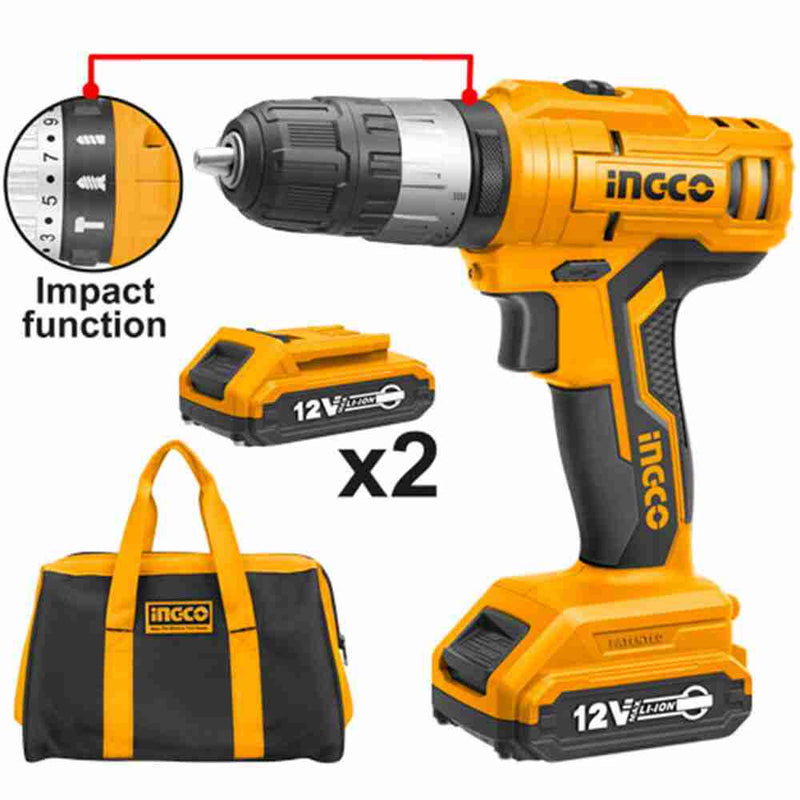 Ingco Lithium-Ion impact drill 12V CIDLI1222