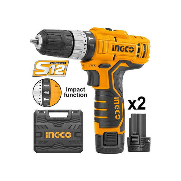 Ingco Lithium-Ion impact drill 12V CIDLI1232