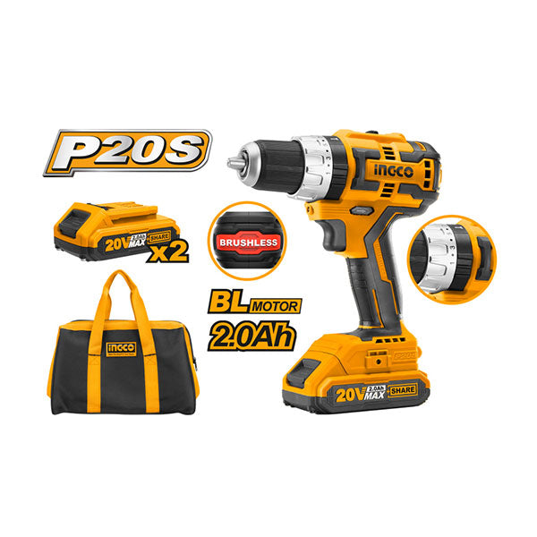Ingco Lithium-Ion Brushless impact drill 20V CIDLI20608