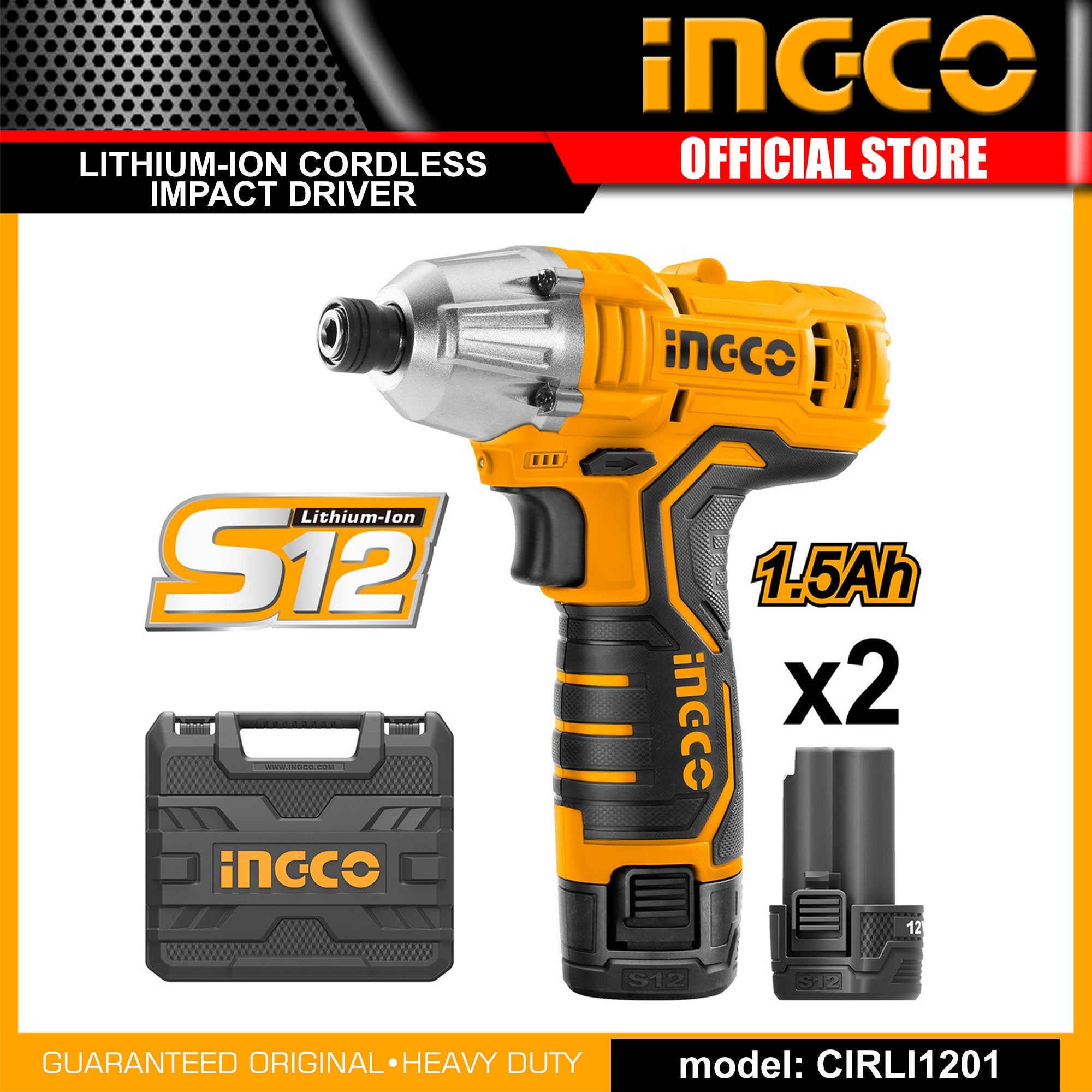 Ingco Lithium-Ion impact driver 12V CIRLI1201