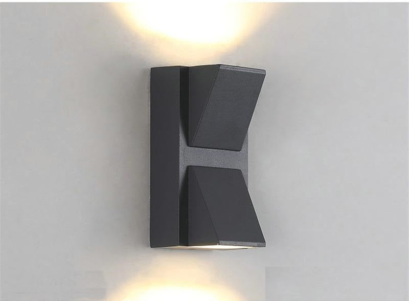 2 x 5w double sided K shaped outdoor wall light 3000K