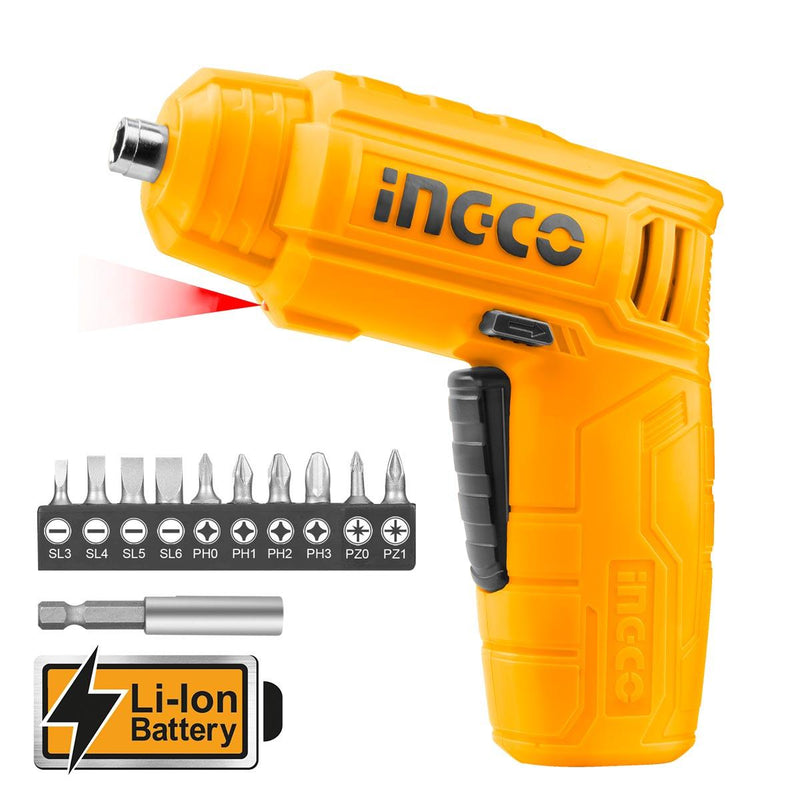Ingco Lithium-Ion cordless screwdriver 4V CSDLI0402