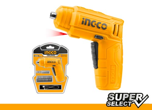 Ingco Lithium-Ion cordless screwdriver 4V CSDLI0402