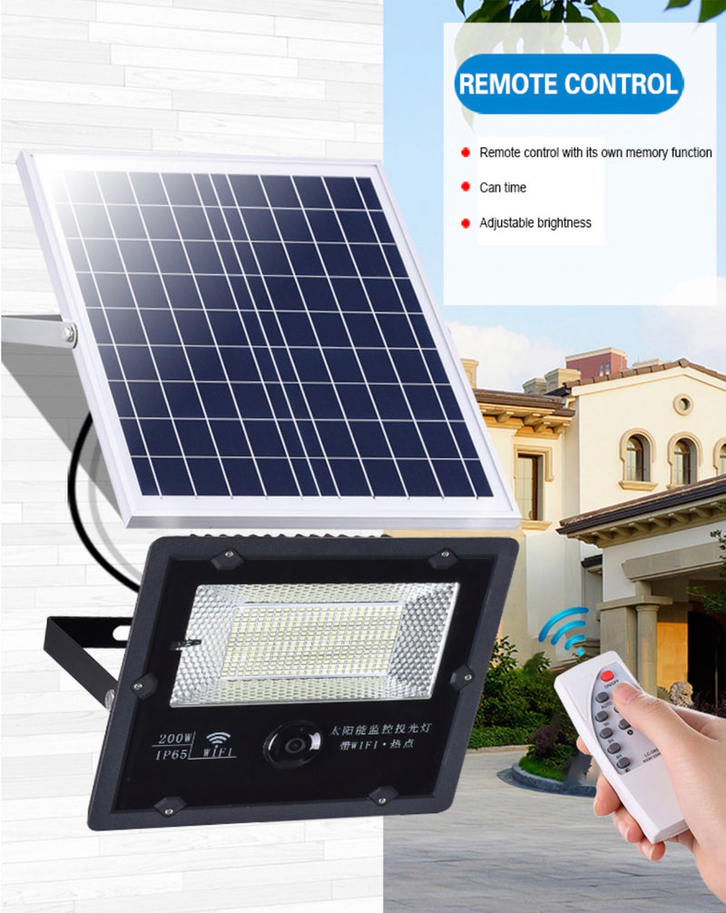 LED Solar floodlight with external Panel 200W