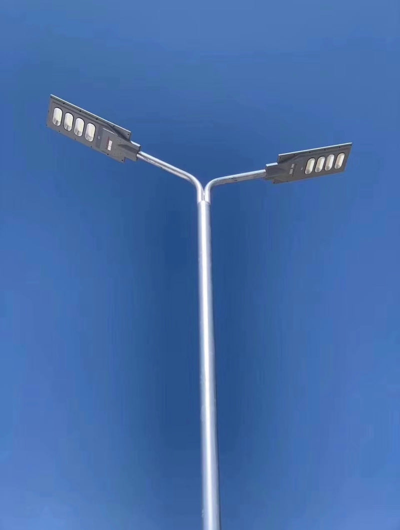 LED solar sensor upgraded(PREMIUM) street light dual hade with complete accessories 120W