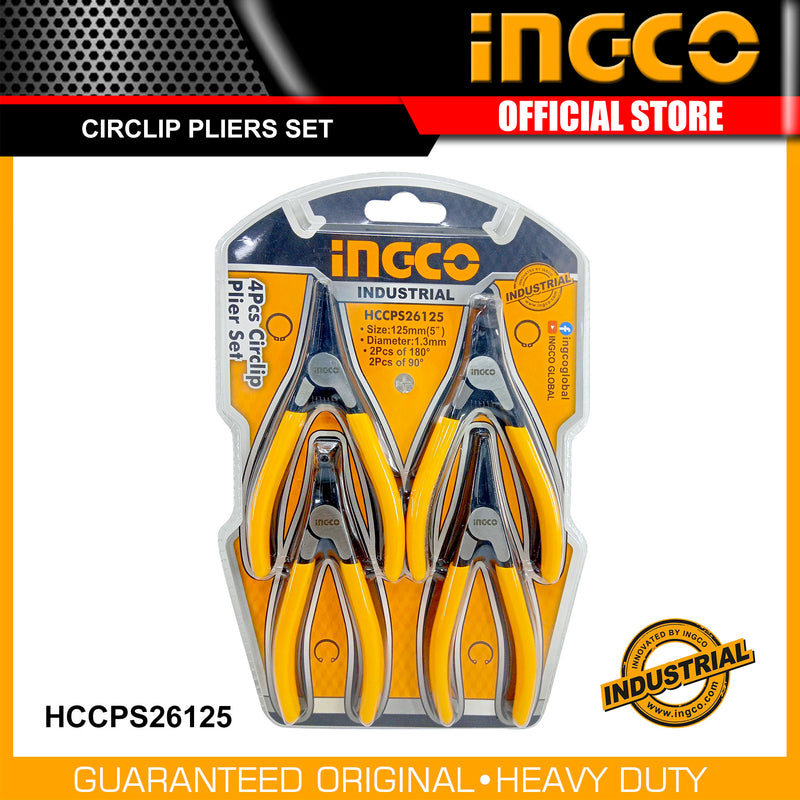 Ingco 4pcs circlip plier set 5" HCCPS26125