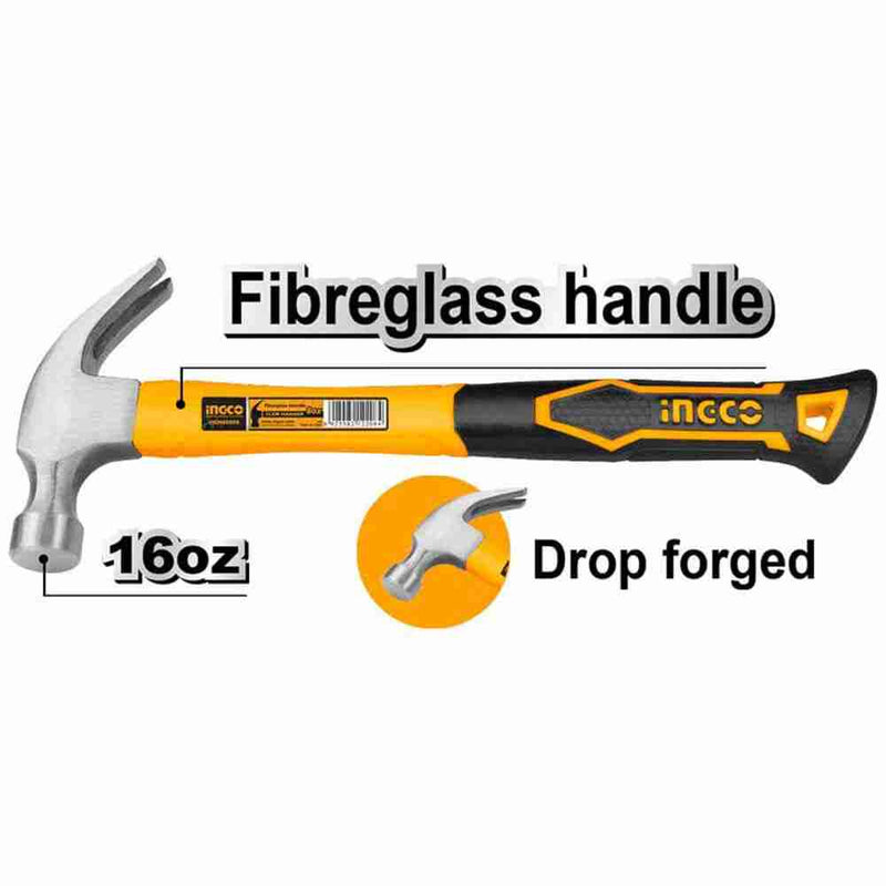 Ingco Claw hammer 16oz/450g HCH80816
