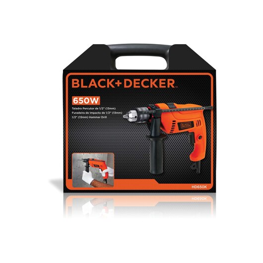 Black & Decker Drill Machine 13mm 650W Variable speed Kit Box