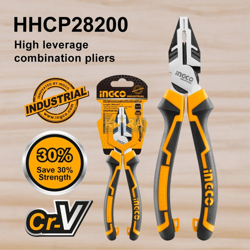 Ingco High leverage combination pliers 8" HHCP28200