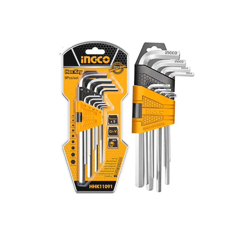 Ingco  9pcs Hex key set long arm HHK11091