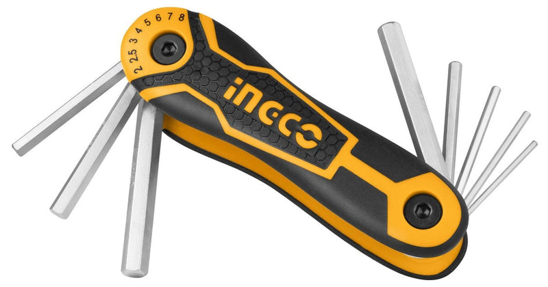 Ingco 8pcs Hex key set (pocket) HHK14081