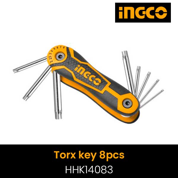 Ingco 8pcs torx key set( Pocket) HHK14083