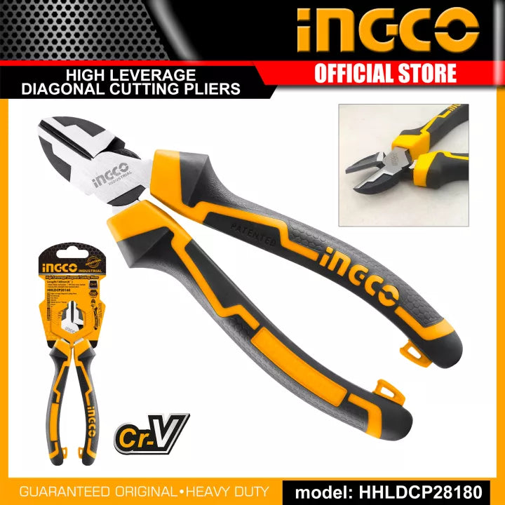 Ingco High leverage diagonal cutting pliers 7" HHLDCP28180
