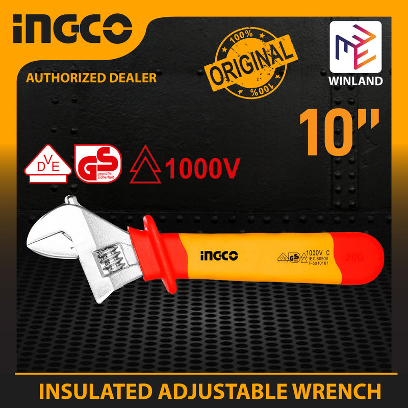 Ingco Insulated adjustable wrench 10'' HIADW101