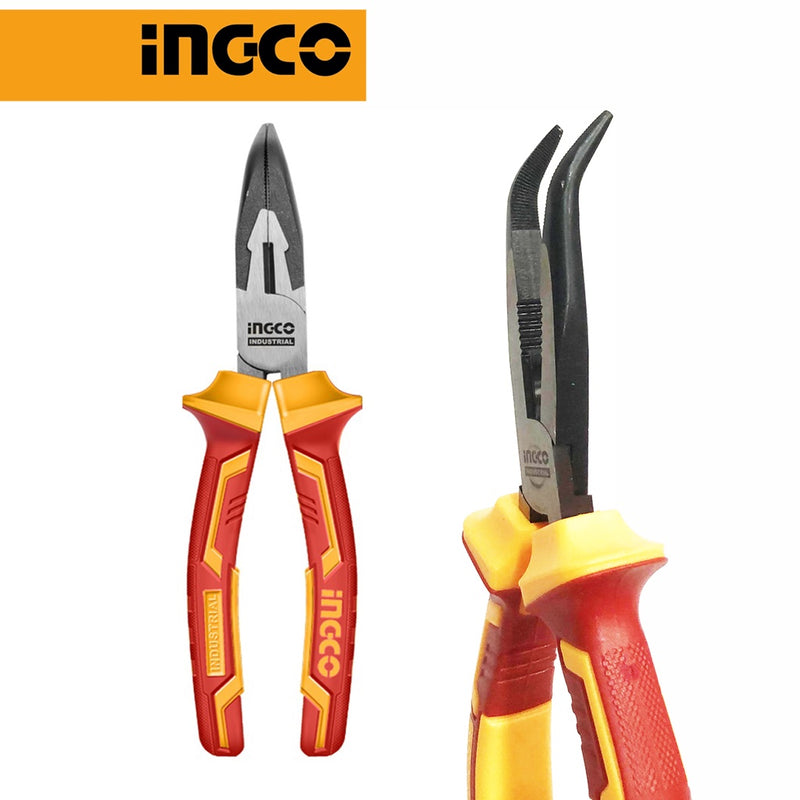Ingco Insulated bent nose pliers 8" HIBNP28208