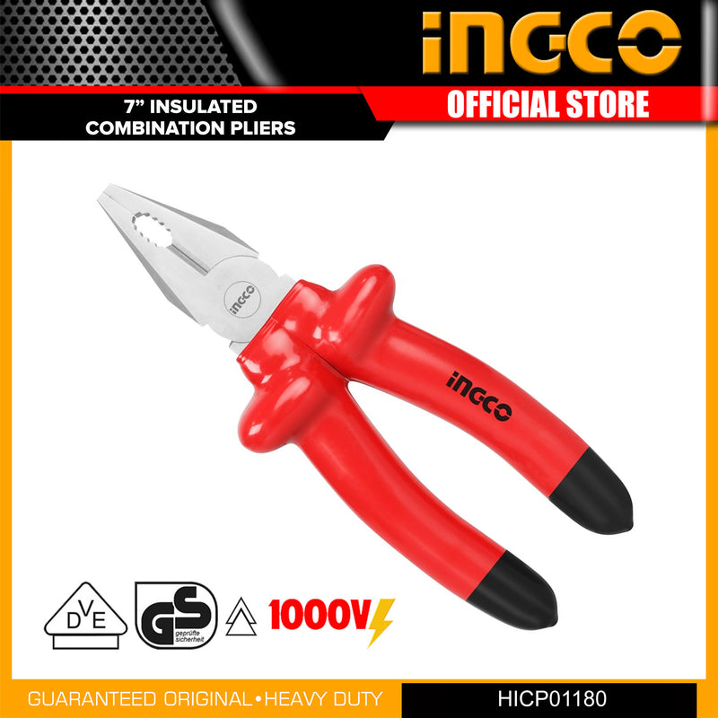 Ingco Insulated combination pliers 7" HICP01180