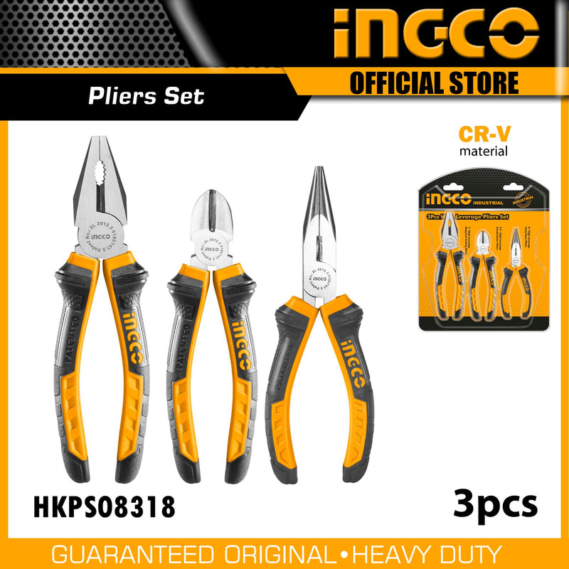 Ingco 3Pcs pliers set 8",6",6" HKPS08318