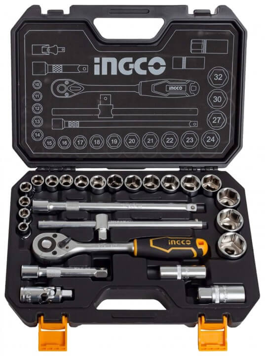 Ingco 25Pcs 1/2" socket set HKTS12251