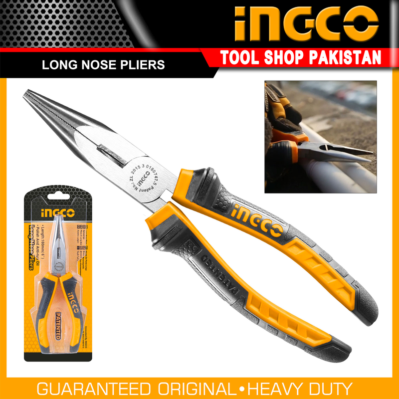 Ingco Long nose pliers 6" HLNP08168