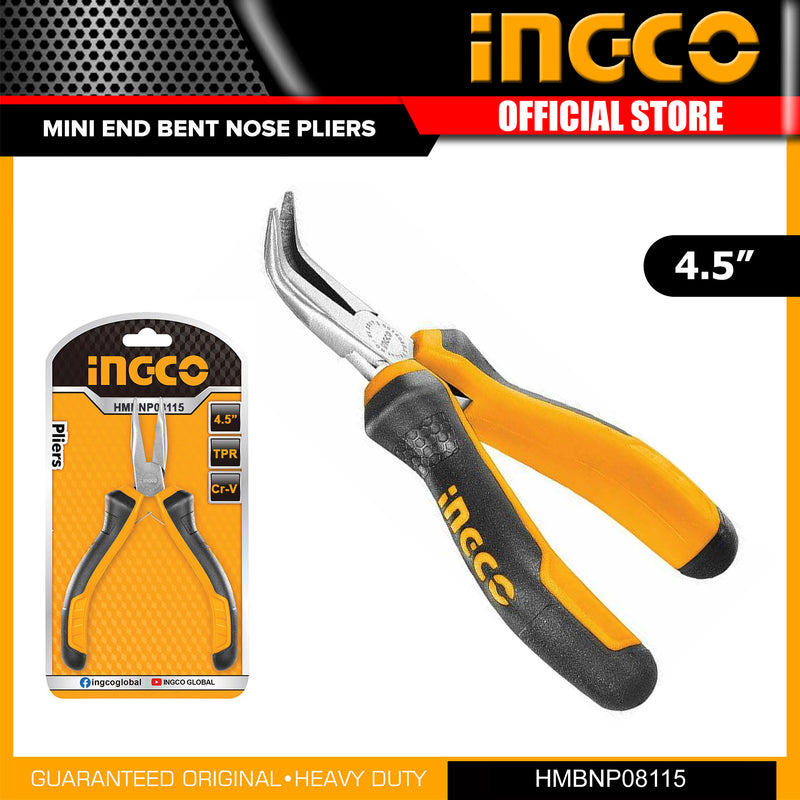 Ingco Mini bent nose pliers 4.5" HMBNP08115