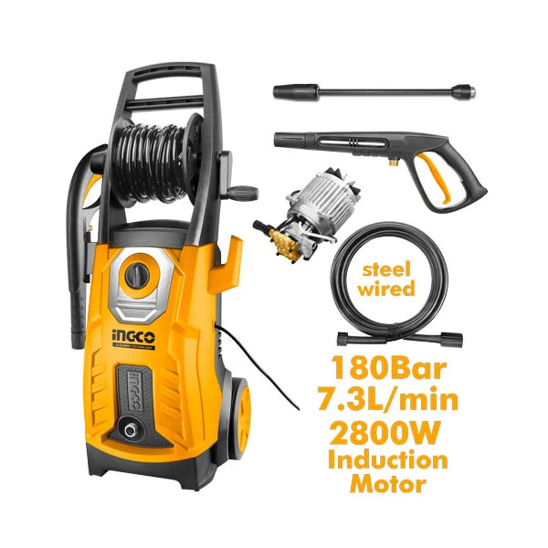 Ingco High pressure washer Induction Motor 2800W 180 Bar HPWR28008