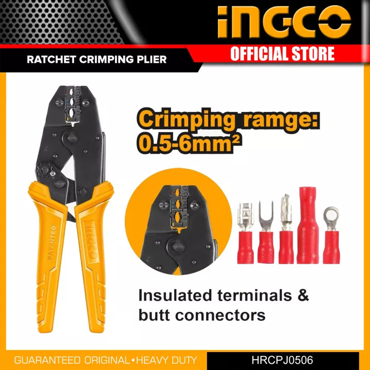 Ingco Ratchet crimping plier 9" HRCPJ0506