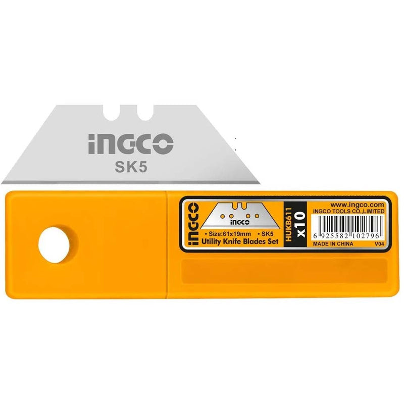 Ingco 10Pcs utility knife blades set HUKB61001