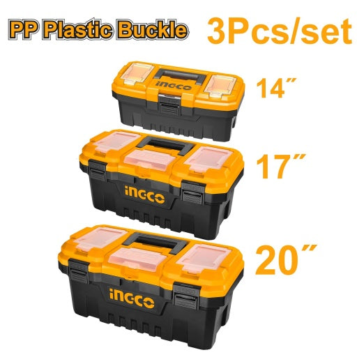 Ingco 3  Plastic Tool Boxes Set PBXK0301