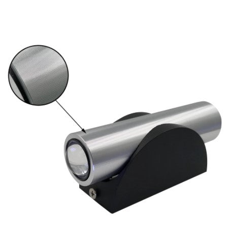 2 x 1.5w Stainless steel brushed Double sided mini outdoor wall light IP65 3000K