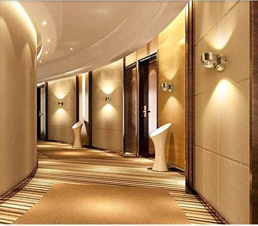 2 x 5w Stainless steel brushed Double sided mini outdoor wall light IP65 3000K