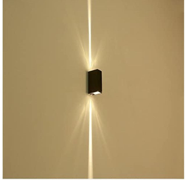 2 x 1.5w Stainless steel brushed Double sided outdoor wall light IP65 3000K