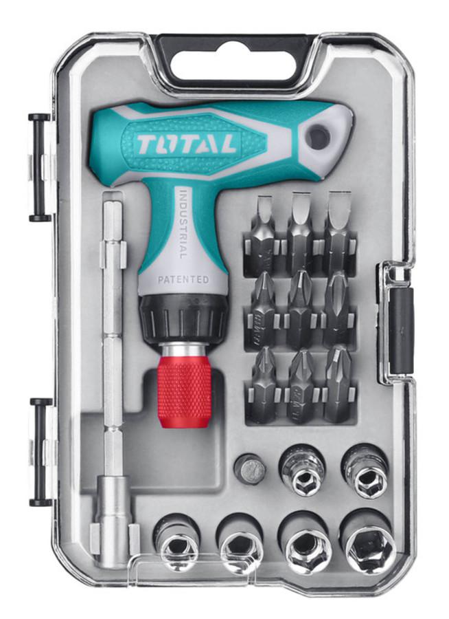Total 24 Pcs T-handle wrench screwdriver set TACSD30186